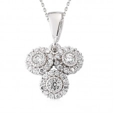 Gümüş Beyaz Taşlı Bayan Kolye