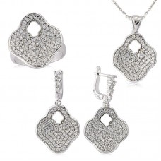 Gümüş Çiçek Bayan Set