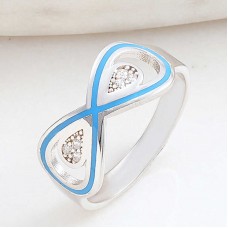 Gümüş Zirkon Taşlı Sonsuzluk Kadın Yüzük