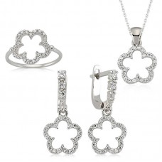 Gümüş Çiçek Bayan Set