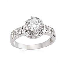 Gümüş Tek Taş Bayan Yüzük