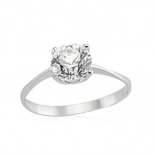 Gümüş Tek Taş Bayan Yüzük