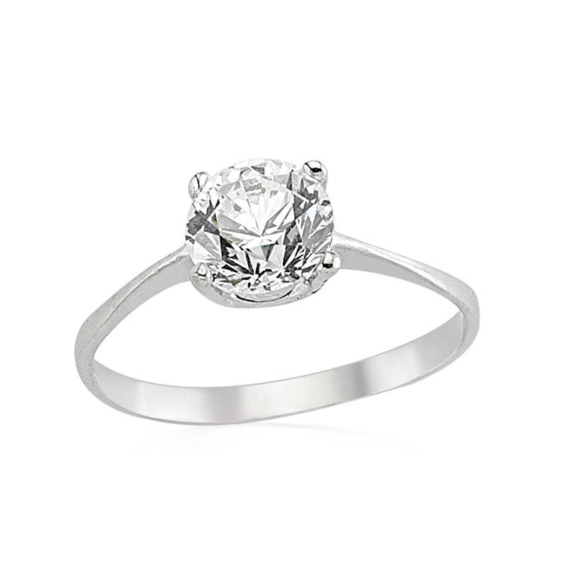 Gümüş Tek Taş Bayan Yüzük Gümüş Tek Taş Bayan Yüzük