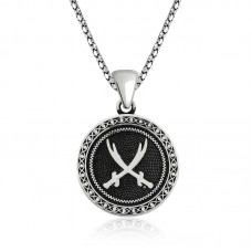 ​Gümüş Zülfikar Kılıcı Desenli Kolye