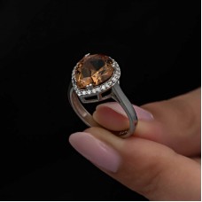 Gümüş Zultanit Damla Kadın Yüzük