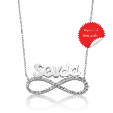 Gümüş İsimli Sonsuzluk Bayan Kolye