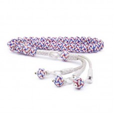 Mavi Kırmızı Beyaz Gümüş Trabzon Kazaziye Tesbih