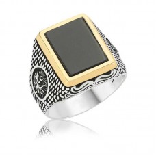 Gümüş Devlet Armalı Erkek Yüzük