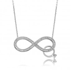 Gümüş Sonsuzluk Tektaş Bayan Kolye