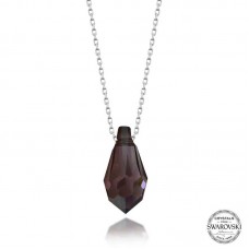 Swarovski Crystal Taşlı Ametist Gümüş Kadın Kolye 