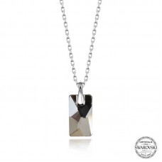 Swarovski Crystal Taşlı Baget Gümüş Kadın Kolye