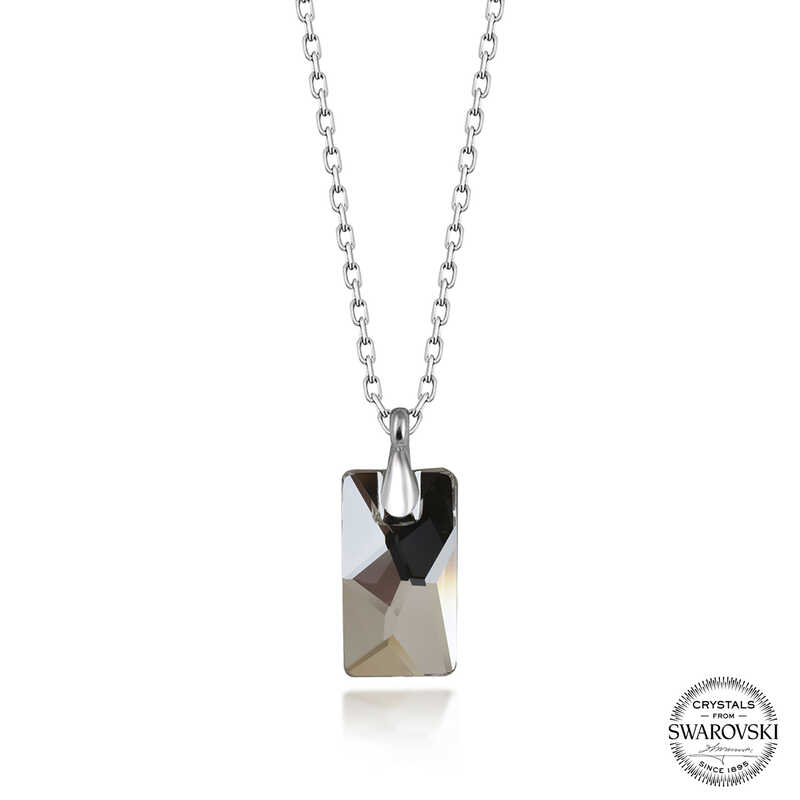 Swarovski Crystal Taşlı Baget Gümüş Kadın Kolye Swarovski Crystal Taşlı Baget Gümüş Kadın Kolye