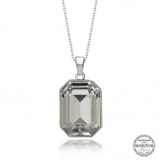 Swarovski Crystal Taşlı Baget Gümüş Kadın Kolye