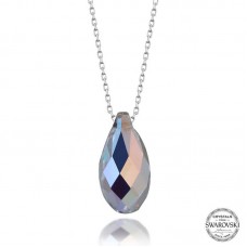Swarovski Crystal Taşlı Damla Gümüş Kadın Kolye