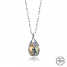 Swarovski Crystal Taşlı Damla Gümüş Kadın Kolye