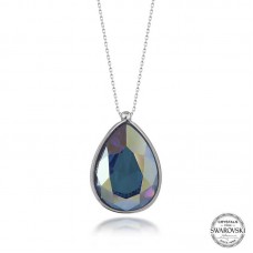 Swarovski Crystal Taşlı Damla Gümüş Kadın Kolye