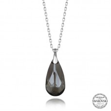 Swarovski Crystal Taşlı Damla Gümüş Kadın Kolye