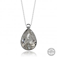 Swarovski Crystal Taşlı Damla Gümüş Kadın Kolye