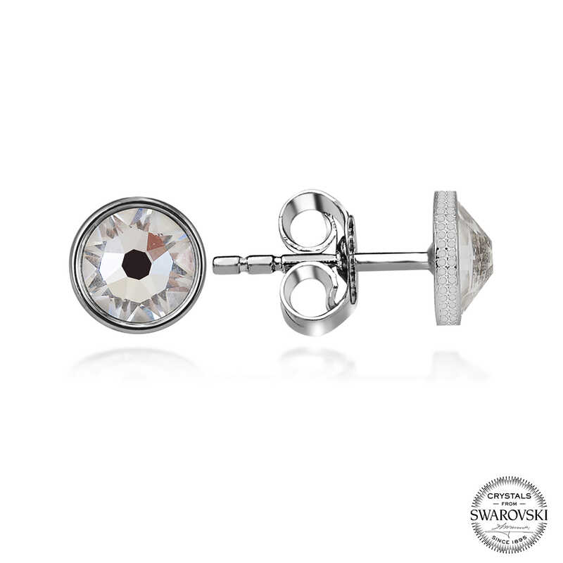 Swarovski Crystal Taşlı Gümüş Çivili Kadın Küpe Swarovski Crystal Taşlı Gümüş Çivili Kadın Küpe