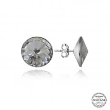 Swarovski Crystal Taşlı Gümüş Çivili Kadın Küpe