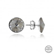 Swarovski Crystal Taşlı Gümüş Çivili Kadın Küpe