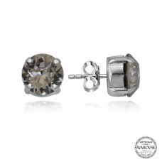 Swarovski Crystal Taşlı Gümüş Çivili Kadın Küpe