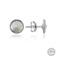 Swarovski Crystal Taşlı Gümüş Çivili Kadın Küpe