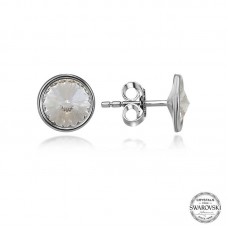 Swarovski Crystal Taşlı Gümüş Çivili Kadın Küpe