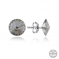 Swarovski Crystal Taşlı Gümüş Çivili Kadın Küpe