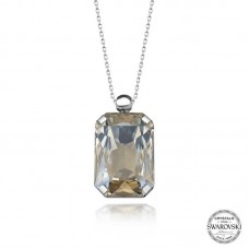 Crystal Taşlı Gümüş Kadın Kolye