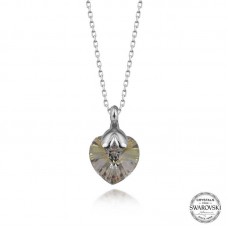 Swarovski Crystal Taşlı Gümüş Kalp Kadın Kolye