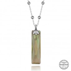 Swarovski Crystal Taşlı Top Zincir Baget Gümüş Kadın Kolye