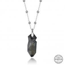 Swarovski Crystal Taşlı Top Zincir Gümüş Kadın Kolye 
