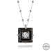 Swarovski Crystal Taşlı Top Zincir Siyah Elmas Gümüş Kadın Kolye Swarovski Crystal Taşlı Top Zincir Siyah Elmas Gümüş Kadın Kolye