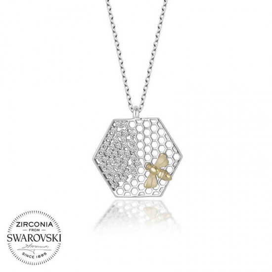 Swarovski Taşlı Gümüş Arı Bayan Kolye Swarovski Taşlı Gümüş Arı Bayan Kolye