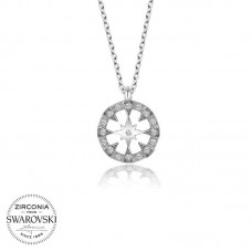 Swarovski Taşlı Gümüş Çember Bayan Kolye