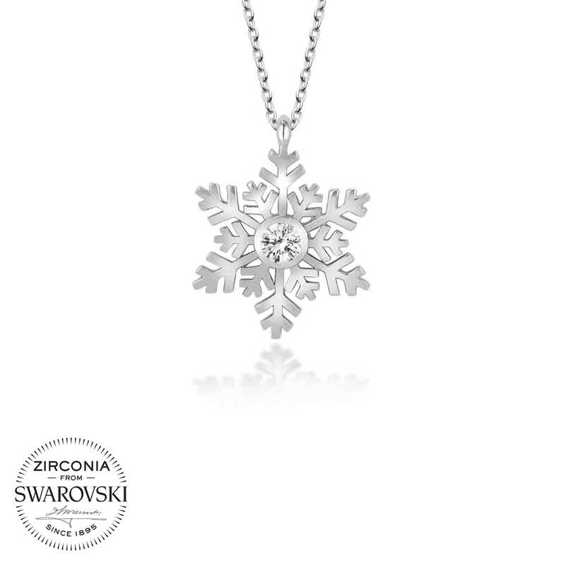 Swarovski Taşlı Gümüş Kartanesi Bayan Kolye Swarovski Taşlı Gümüş Kartanesi Bayan Kolye