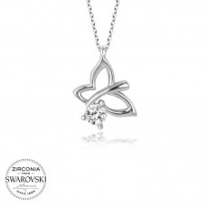 Swarovski Taşlı Gümüş Yusufcuk Bayan Kolye