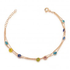 Gümüş Rose Nazar Bayan Bileklik