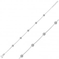 Gümüş Beyaz Toplu Bayan Bileklik