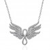 Gümüş Melek Kanadı Sonsuzluk Kadın Kolye