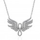 Gümüş Melek Kanadı Sonsuzluk Kadın Kolye