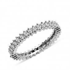 Gümüş Tek Sıra Tamtur Bayan Alyans Yüzük