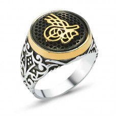 Gümüş Tuğralı Erkek Yüzük