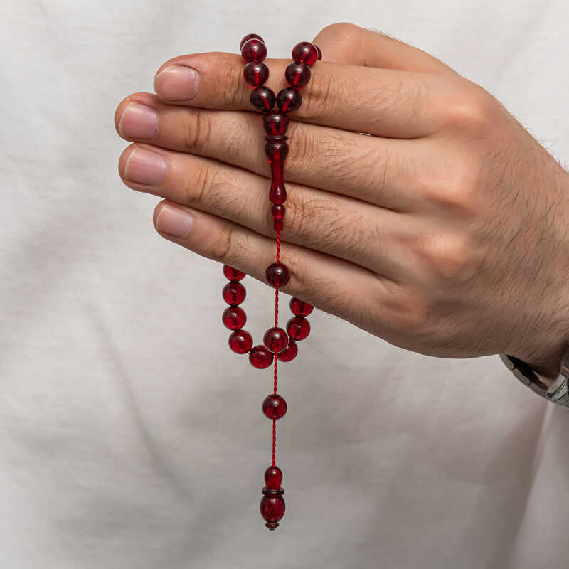 Yuvarlak Sıkma Kehribar Tesbih Yuvarlak Sıkma Kehribar Tesbih