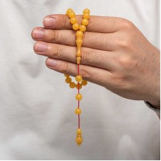 Yuvarlak Sıkma Kehribar Tesbih