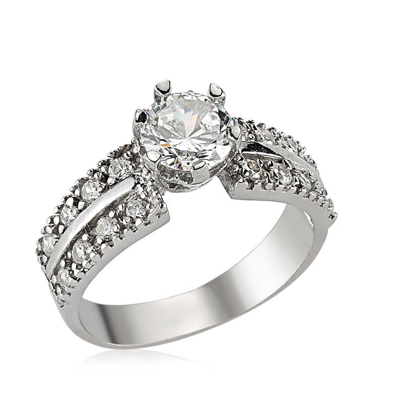 Gümüş Tek Taş Bayan Yüzük Gümüş Tek Taş Bayan Yüzük