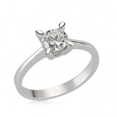 Gümüş Tek Taş Bayan Yüzük