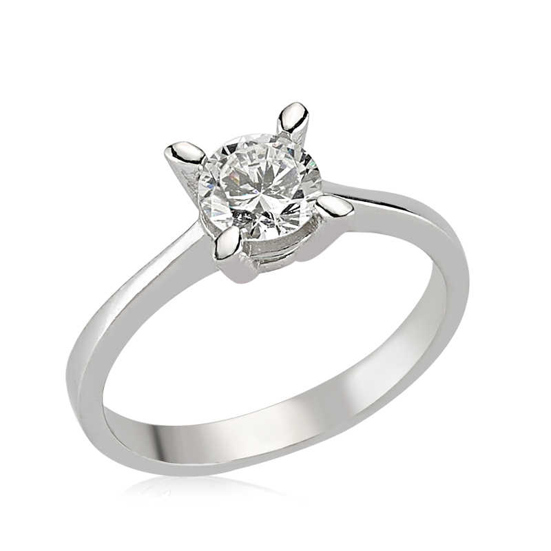 Gümüş Tek Taş Bayan Yüzük Gümüş Tek Taş Bayan Yüzük