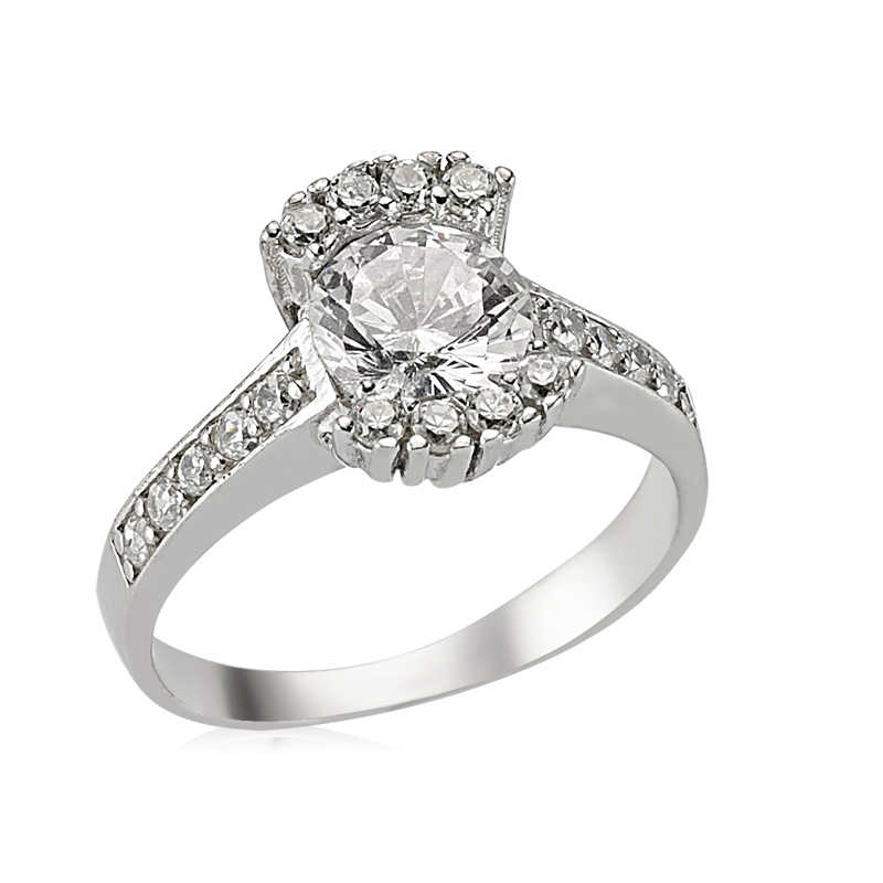 Gümüş Tek Taş Bayan Yüzük Gümüş Tek Taş Bayan Yüzük